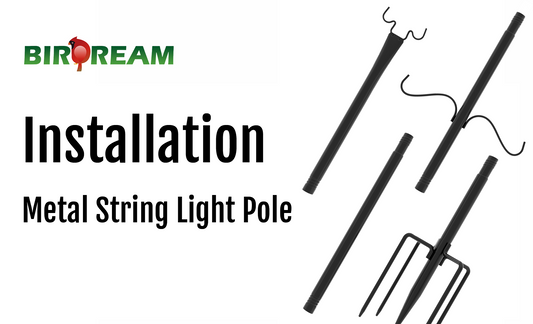 Installation - Birdream BD0201 Metal String Light Pole
