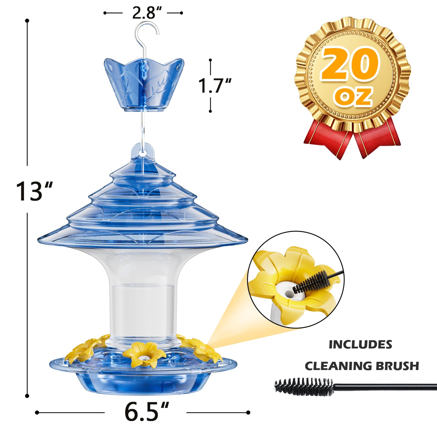 Christmas Hummingbird Feeder (Blue)