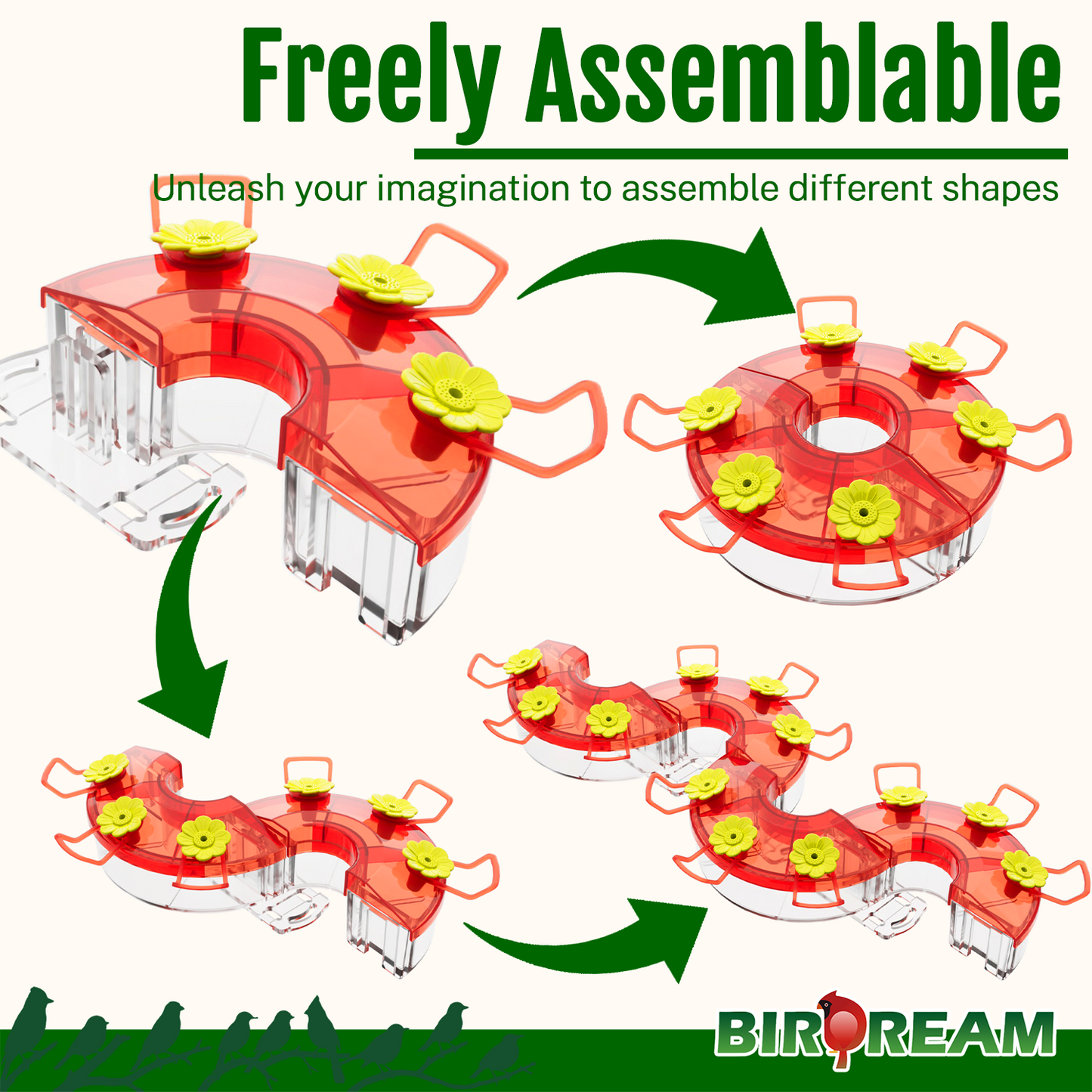 BD605 Assemblable Hummingbird Feeder