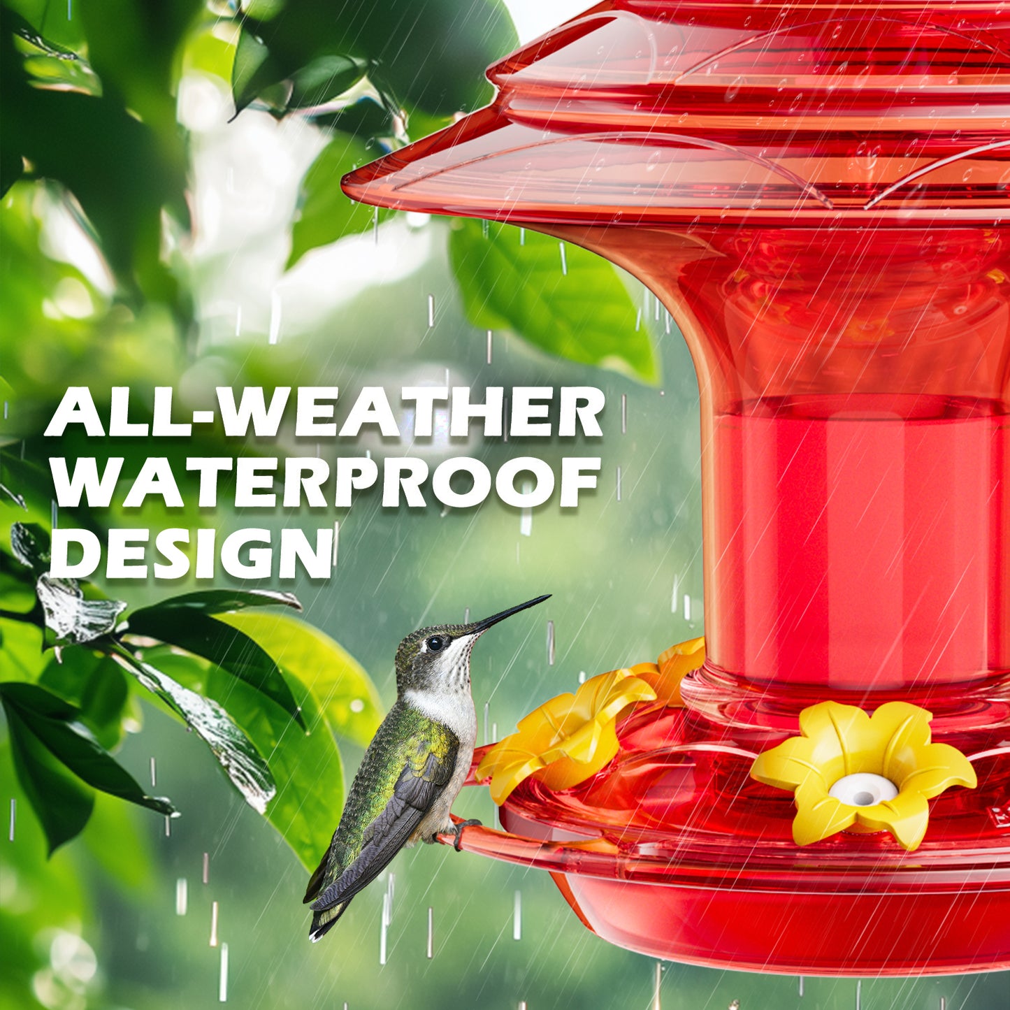 Christmas Hummingbird Feeder (Solid Red)