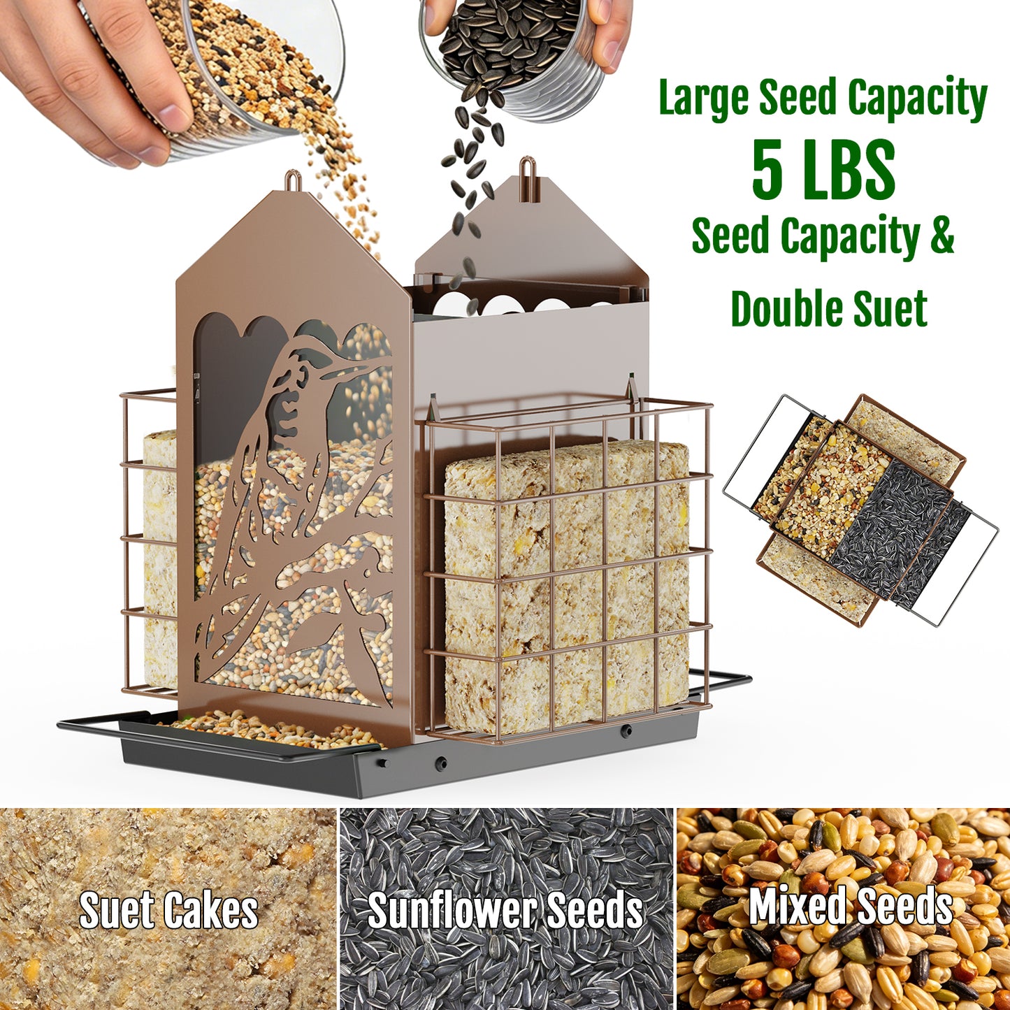 BD609 Metal Bird Feeder