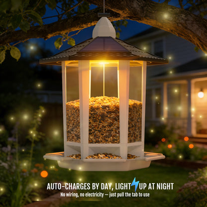 Solar Light Pagoda Bird Feeder