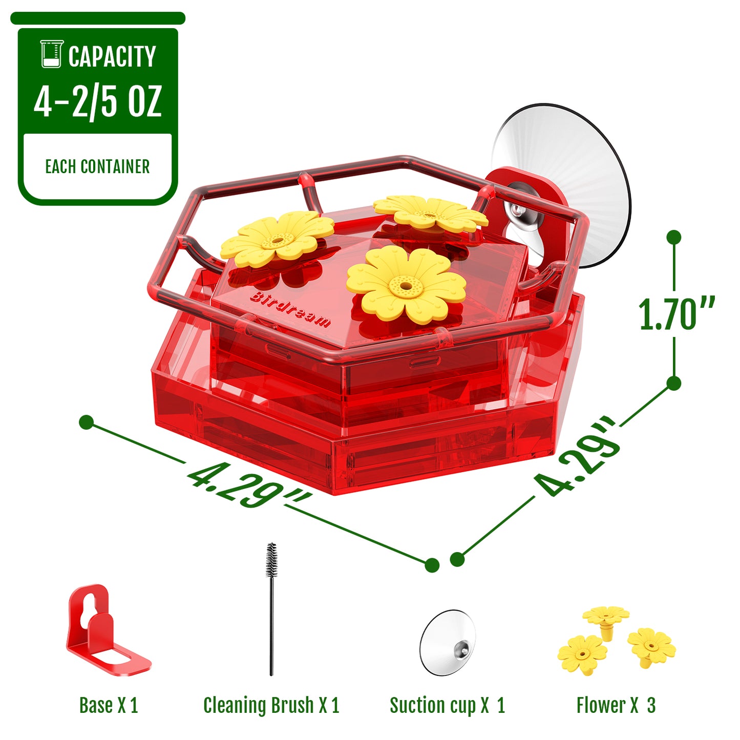 BD518 Window Hummingbird Feeder
