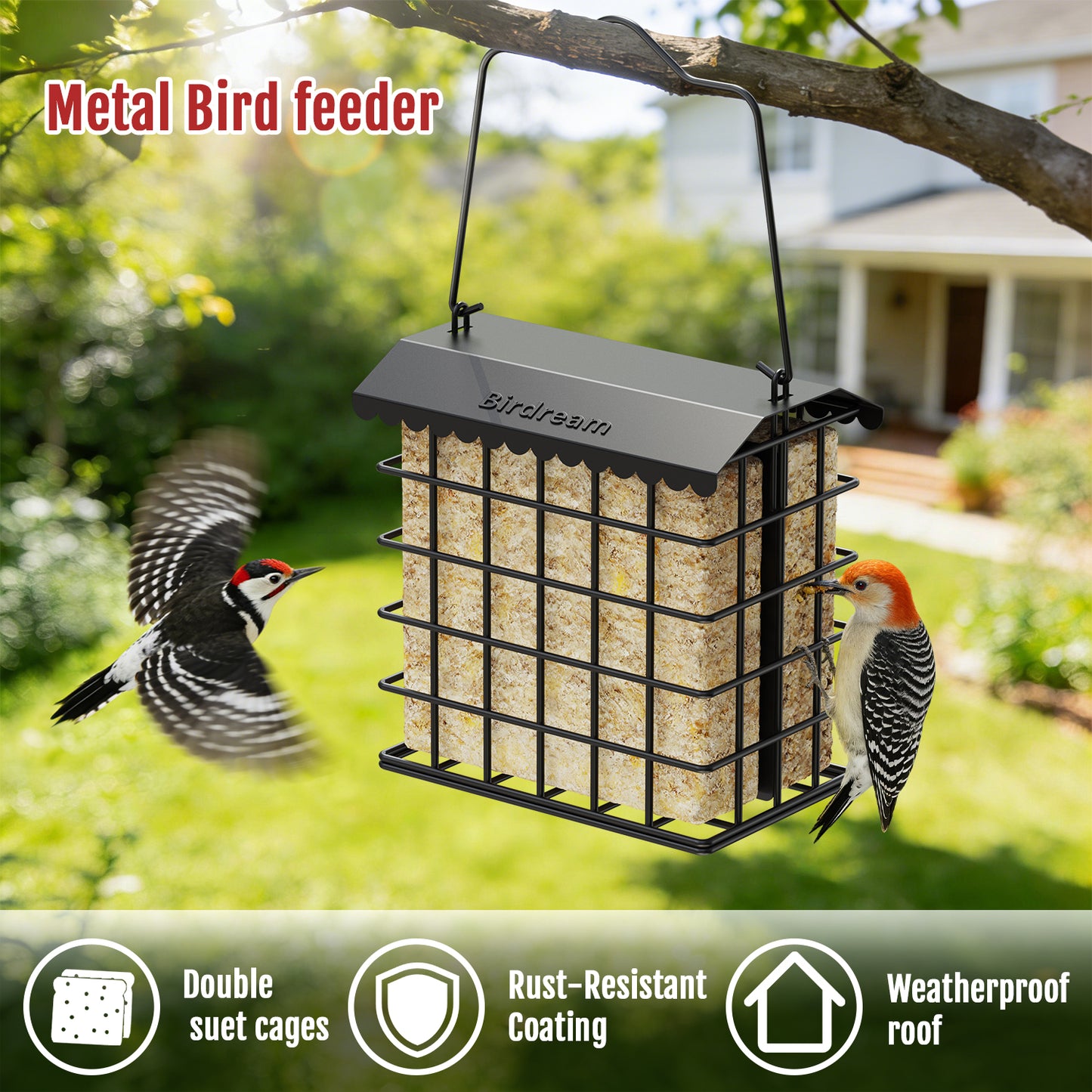 BD612 Metal Suet Bird Feeder