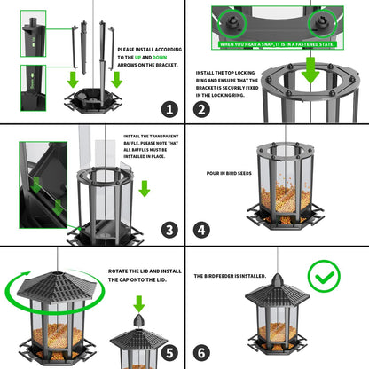 Retro Pagoda Bird Feeder