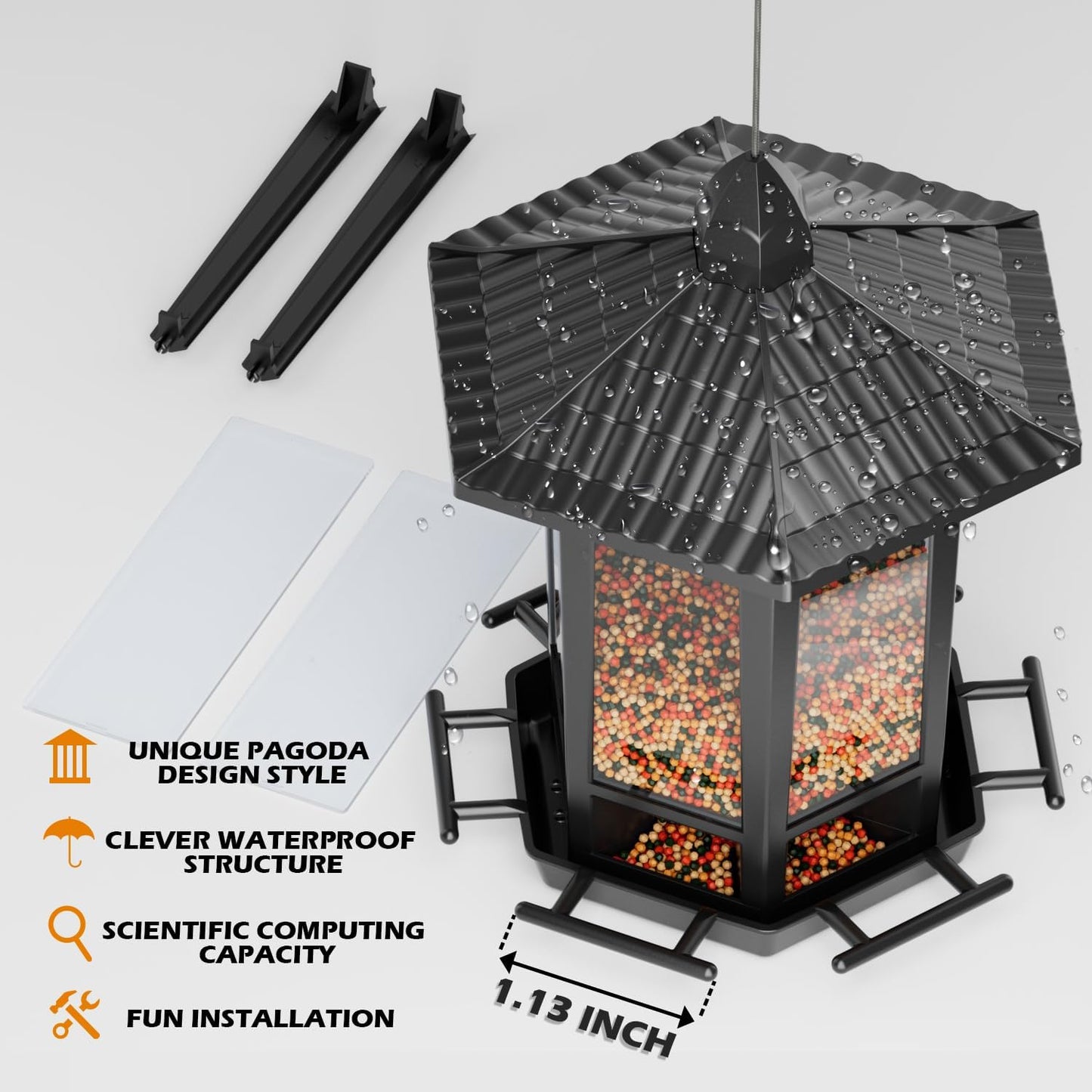 Retro Pagoda Bird Feeder