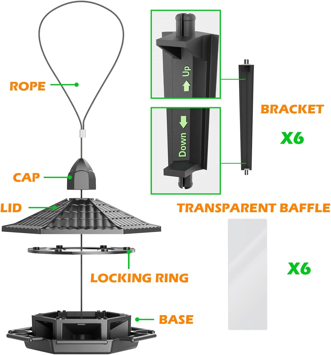 Retro Pagoda Bird Feeder