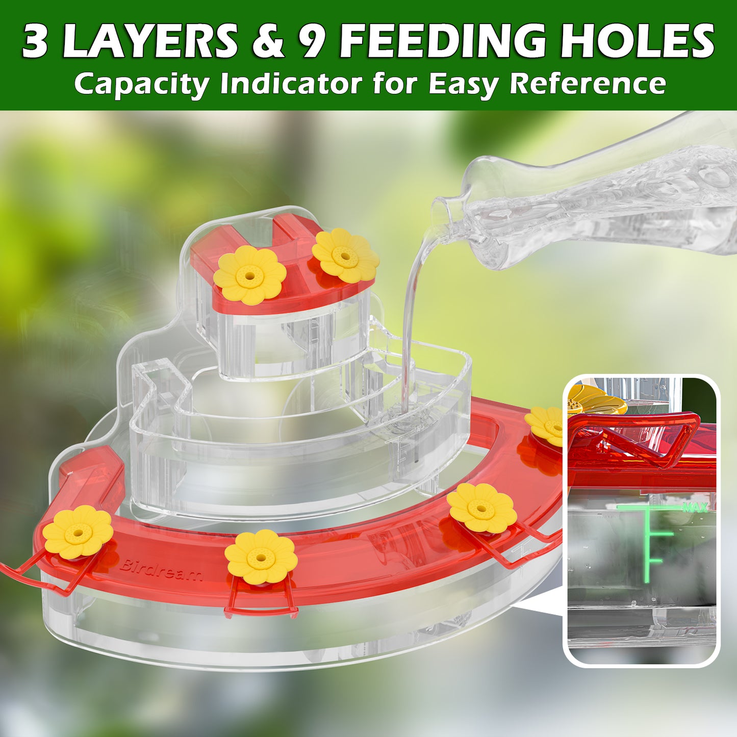 Cake Window Hummingbird Feeder