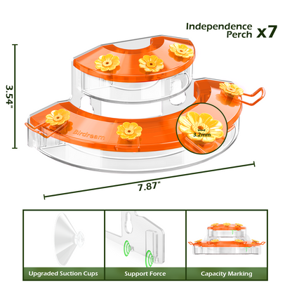 BD602 Window Hummingbird Feeder (Orange)