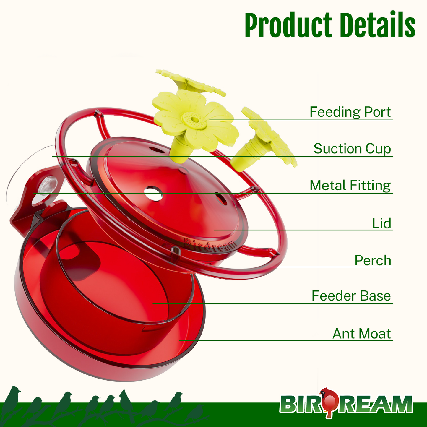 BD517 Window Hummingbird Feeder