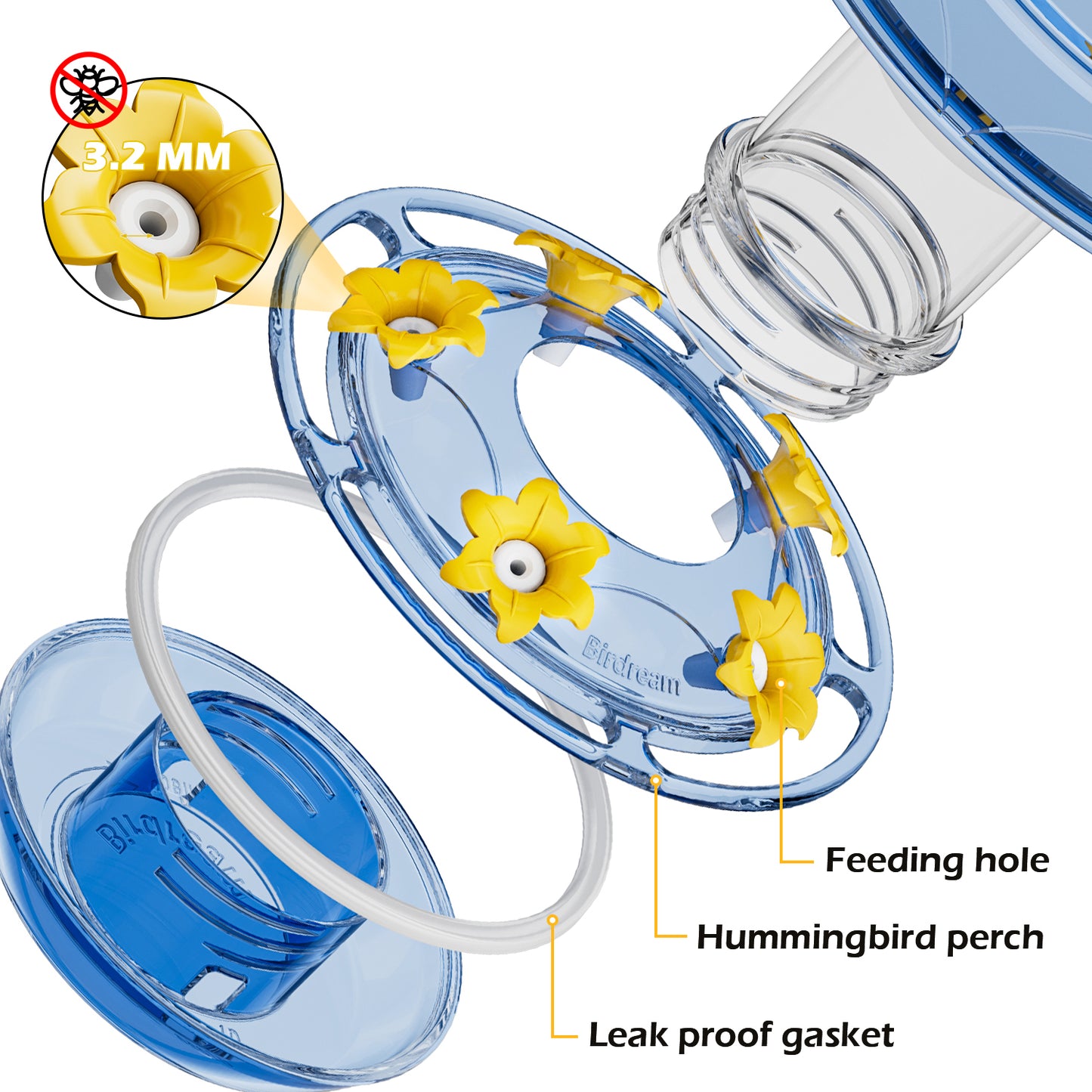 Christmas Hummingbird Feeder (Blue)