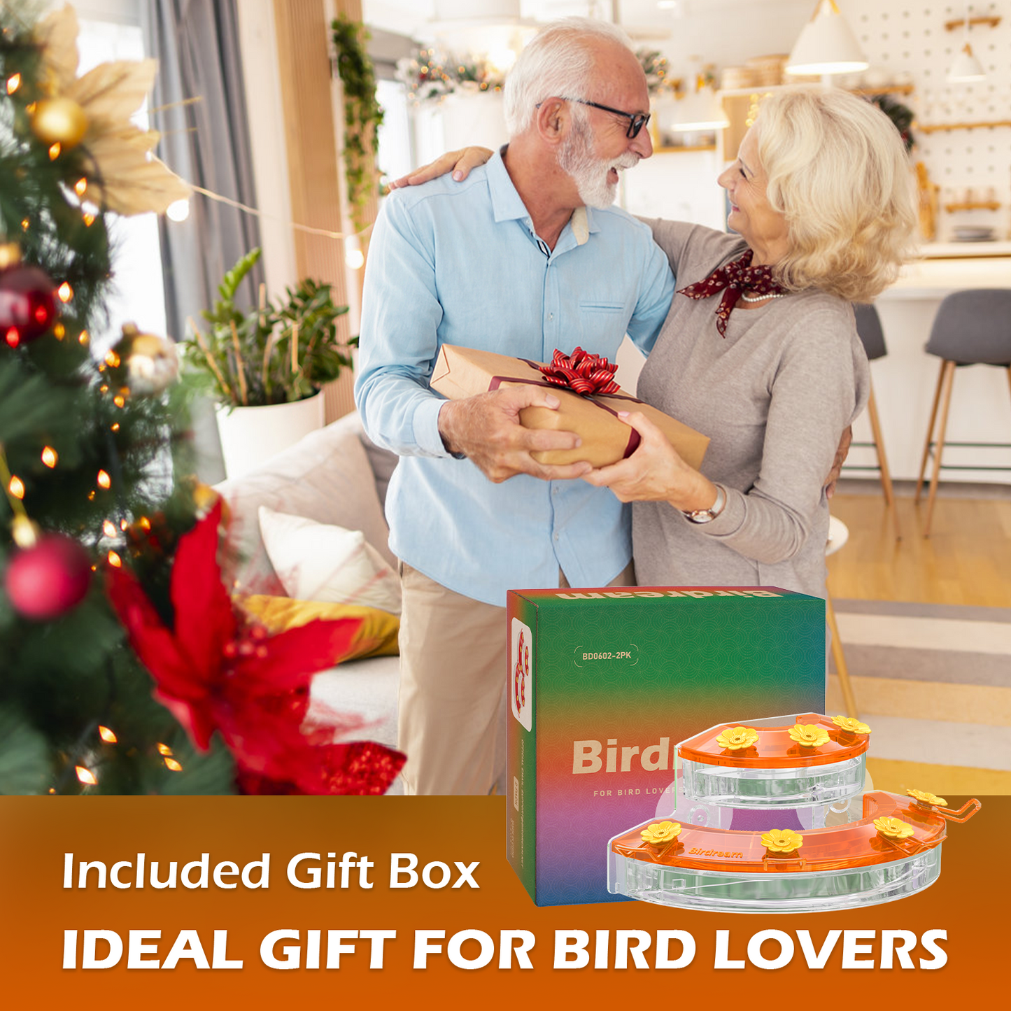 BD602 Window Hummingbird Feeder (Orange)