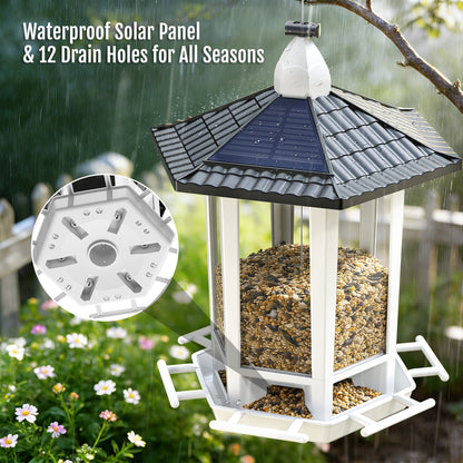 Solar Light Pagoda Bird Feeder