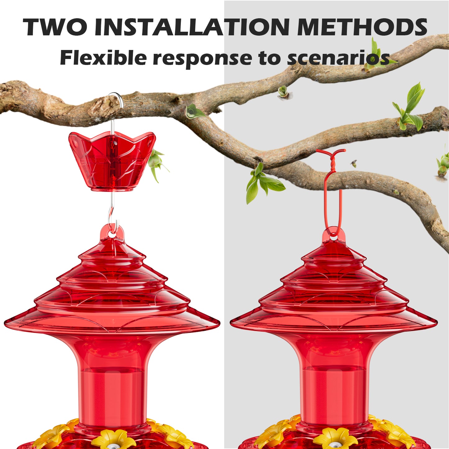 Christmas Hummingbird Feeder (Solid Red)